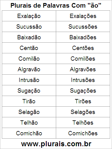 Plurais de Palavras Com ÃO no Final