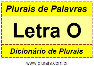 Plurais de Palavras Iniciadas Com O