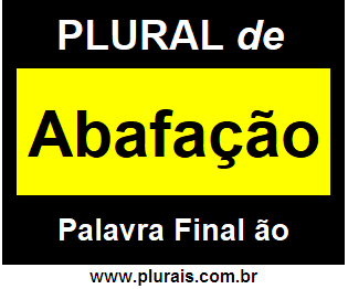 Plural de Abafação