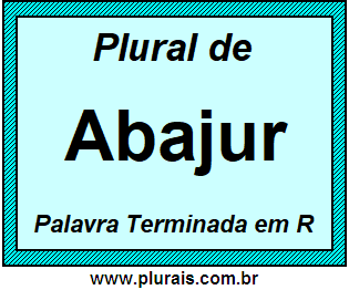 Plural de Abajur