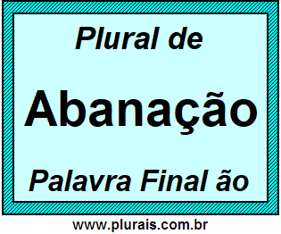 Plural de Abanação