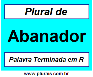 Plural de Abanador