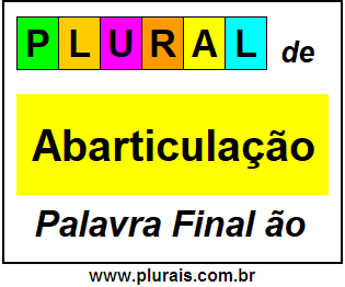 Plural de Abarticulação