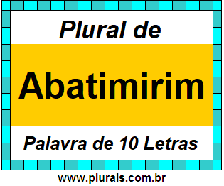 Plural de Abatimirim