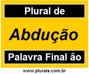 Plural de Abdução