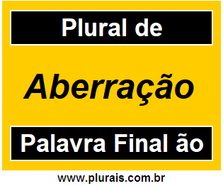 Plural de Aberração