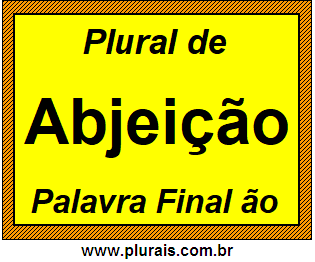 Plural de Abjeição