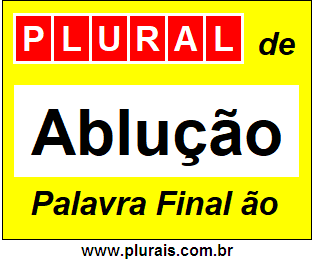 Plural de Ablução