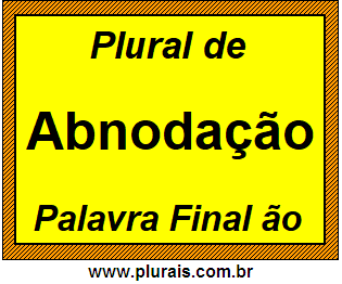 Plural de Abnodação