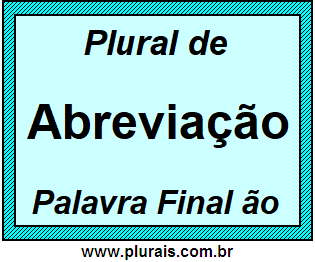 Plural de Abreviação