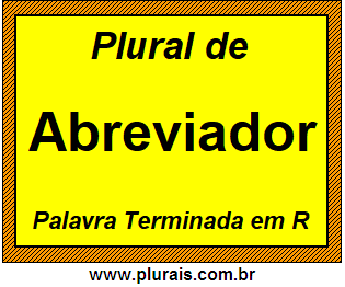 Plural de Abreviador