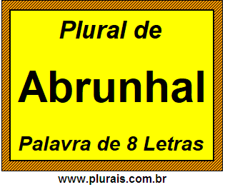 Plural de Abrunhal