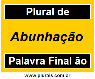 Plural de Abunhação