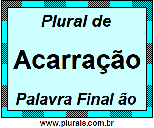 Plural de Acarração