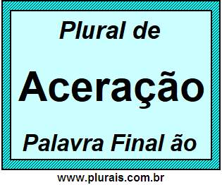 Plural de Aceração