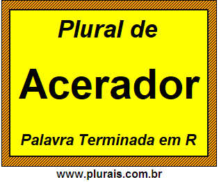 Plural de Acerador