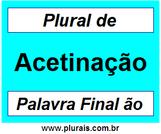 Plural de Acetinação