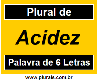 Plural de Acidez