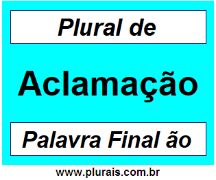 Plural de Aclamação