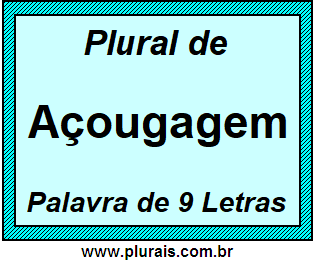 Plural de Açougagem