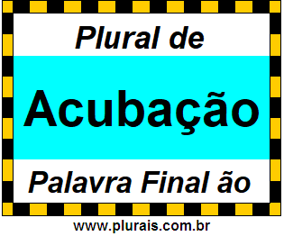 Plural de Acubação