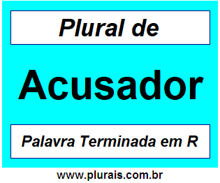 Plural de Acusador