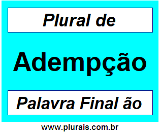 Plural de Adempção