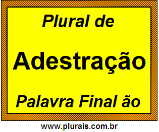 Plural de Adestração