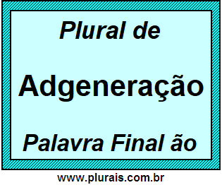 Plural de Adgeneração