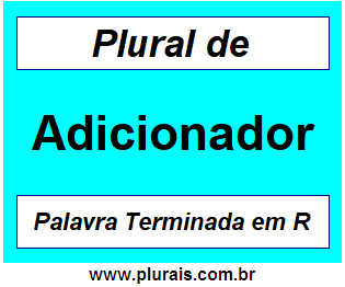 Plural de Adicionador