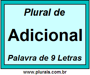 Plural de Adicional