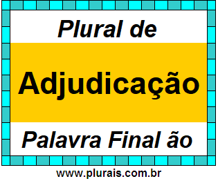 Plural de Adjudicação