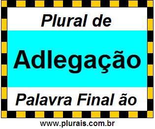 Plural de Adlegação