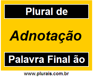 Plural de Adnotação