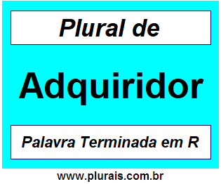 Plural de Adquiridor