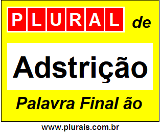 Plural de Adstrição