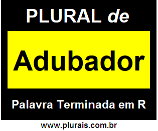 Plural de Adubador