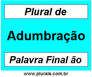 Plural de Adumbração