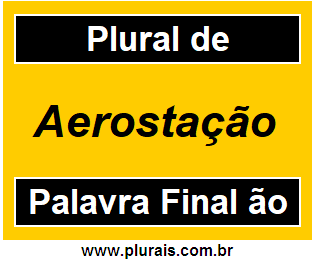 Plural de Aerostação