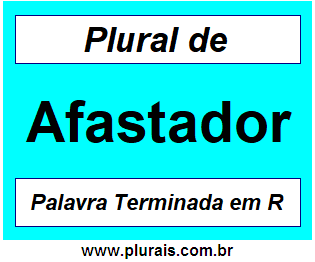 Plural de Afastador