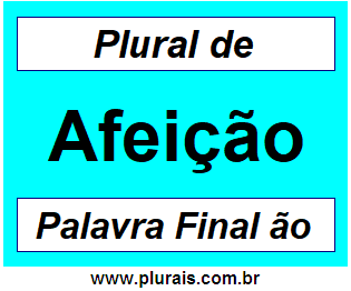 Plural de Afeição