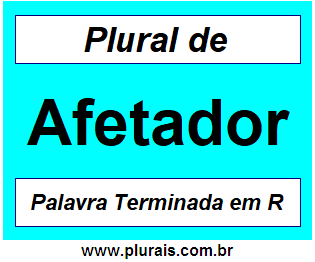 Plural de Afetador