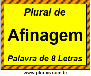 Plural de Afinagem