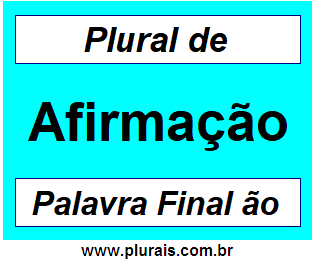 Plural de Afirmação