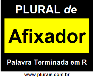 Plural de Afixador