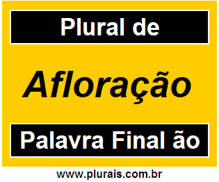 Plural de Afloração