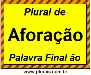 Plural de Aforação