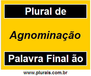 Plural de Agnominação