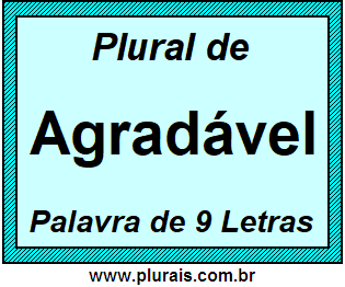 Plural de Agradável