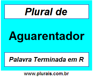 Plural de Aguarentador